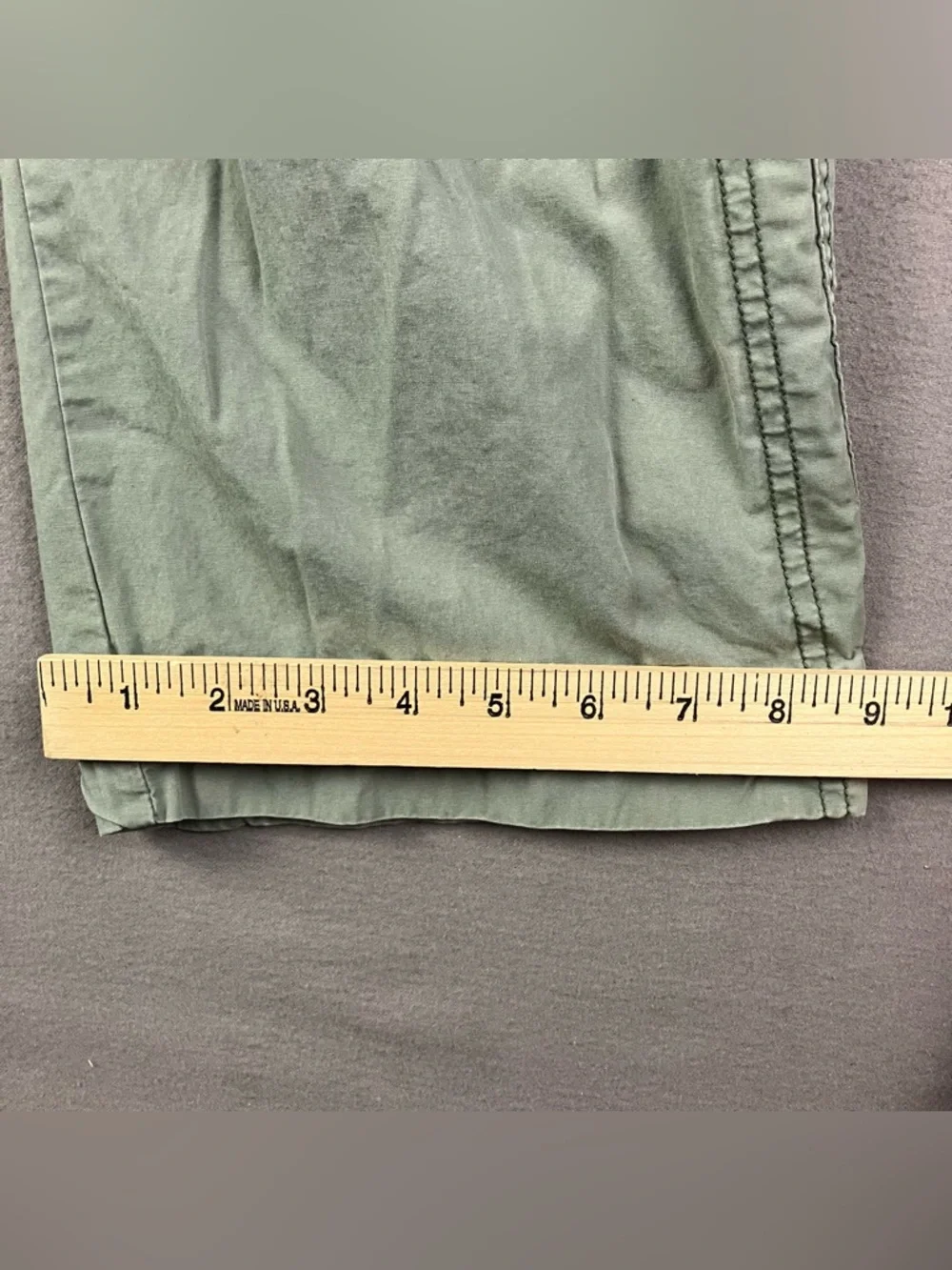 Y2K Aeropostale Women’s Cargo Capri Pants Size 11/12? Green Embroidered Flowers - Picture 14 of 14